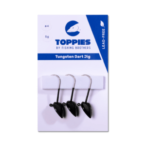 Toppies Dart Jig Head / Tungsten / Black Matt #2