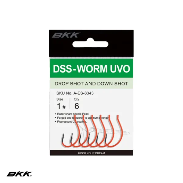 BKK - DSS Worm UVO - Dropshot hook